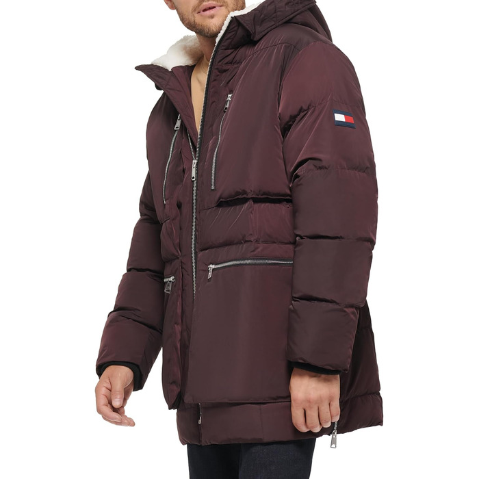 Жилет чоловічий Tommy Hilfiger Lightweight Down Quilted Puffer Vest, аріневий принт (L, Port)