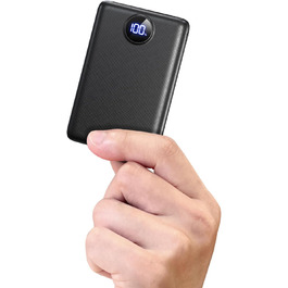 Портативний зарядний пристрій Power Bank 20000mAh з LED дисплеєм, USB-C, PD 3.0, QC 3.0, чорний