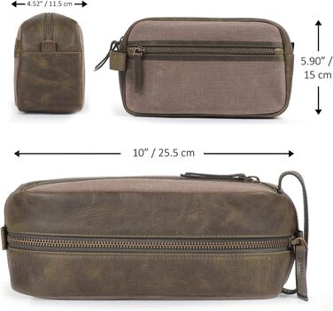 Чоловіча дорожня сумка Londo Echtleder, набір для туалету (Olive)