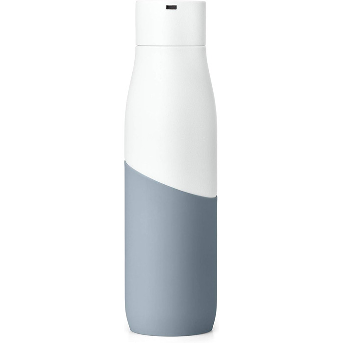 LARQ Movement PureVis 950ml – UV Self-Cleaning Stainless Steel Bottle with Silicone Sleeve | Lightweight, Shockproof, Keeps Water Cool | Fitness, Running & Outdoor Activities, (710 ml, White/Pebble)