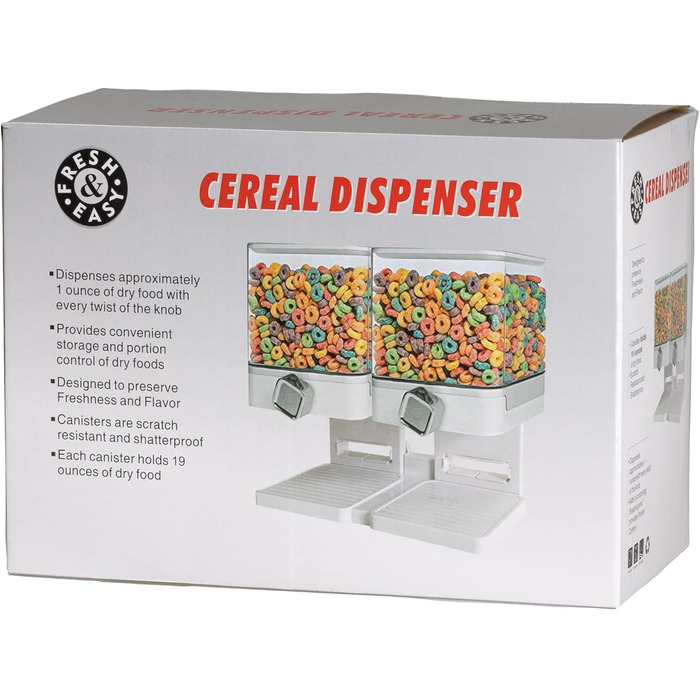 Диспенсер для мюслі, cornflakes та інших круп United Entertainment Luxury - чорний, 34x16.5x31x5 см