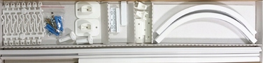 Кутовий шторний карниз Estiva 1-230 x 25 мм, білий