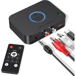 Bluetooth 5.4 Передавач/Приймач Аудіо з 3.5 мм/RCA, HiFi Bluetooth Адаптер для ТВ, Лаунч-спікерів та Проєкторів