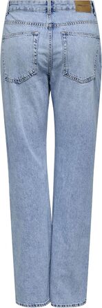 Джинси жіночі прямі ONLBLUSH світло-блакитні, середньої посадки, розмір M/32L, деним