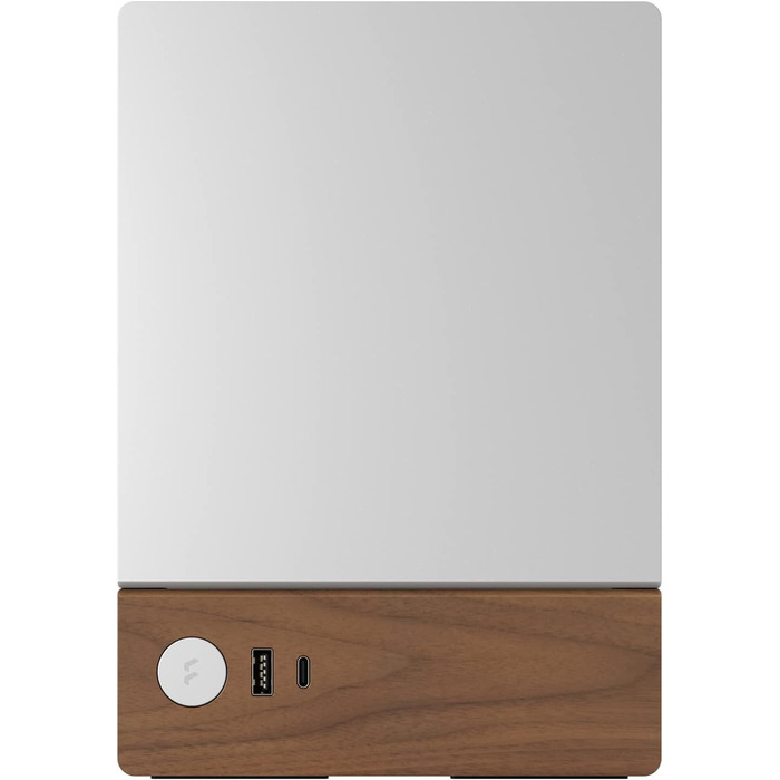 Корпус для ігрового ПК Fractal Design Terra Wood Walnut - mITX, PCIe 4.0, USB Type-C, анодований алюміній (срібло)