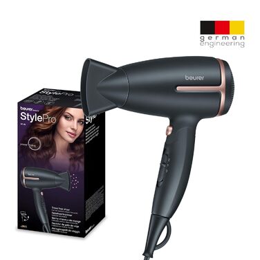 Фен дорожній Beurer HC 25 зі складною ручкою, іонізація, 1600 Вт, для подорожей, 110-240V