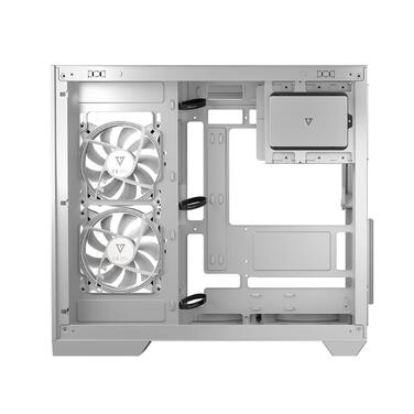 Корпус для комп'ютера MODECOM Volcano Panorama Midi Tower ATX, білий, з панорамним вікном