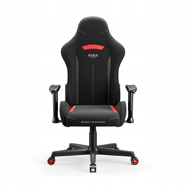 Ігрове крісло Diablo Chairs X-ST4RTER, чорна тканина, чорно-червоне