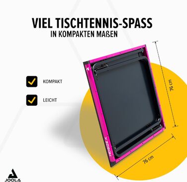 Стіл для пінг-понгу JOOLA Midsize, стіл для відпочинку, стіл для настільного тенісу з сіткою (стіл для пінг-понгу, Чорно-фіолетовий)
