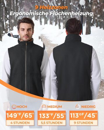 Чоловіча грівачка з Powerbank 16000mAh, 7.4V, 9 зон нагріву, Canvas, 3 температурні режими, чорна, M