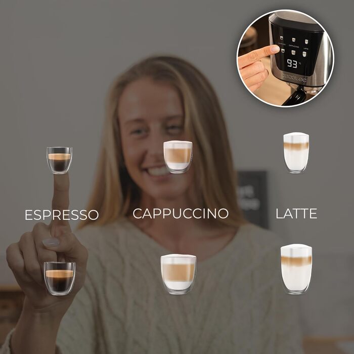 Кавомашина Cecotec Power Espresso 20 Cream: 20 Bar, Thermoblock, для еспресо, капучино, лате, з молочним контейнером 700мл