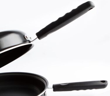 Quid Gastro Double Omelette Pan 24 cm Aluminum Printed, Metal, Black (26CM)