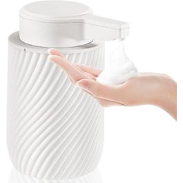 Automatic Soap Dispenser 300ml Electric Automatic Foam Soap Dispenser with Sensor, No Touch Automatic Soap Dispenser with USB Charging for Bathroom, Kitchen, Toilet White