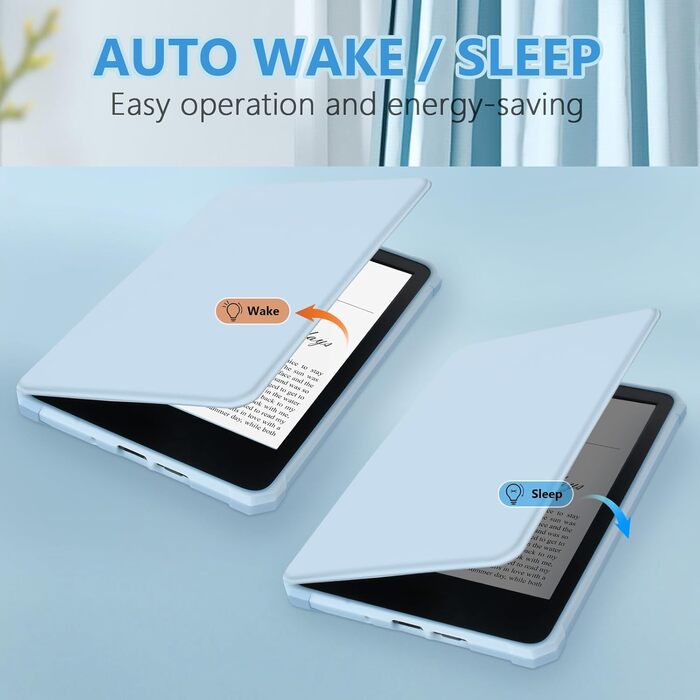 Чохол для Kindle (11-го покоління) 2024/2022, автоматичний сон/пробудження, блакитний