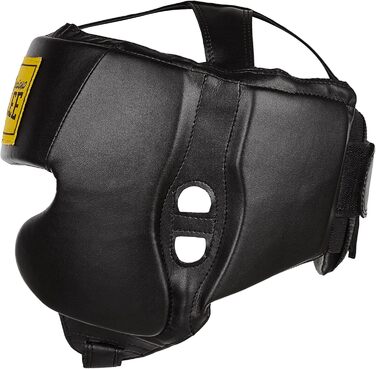 Benlee Mike Faux Leather Headguard (L-XL, Black) - Motorcycle & Boxing Head Protection