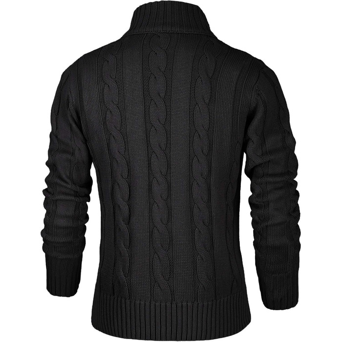 Чоловічий светр-кардиган NITAGUT: теплий, стильний, великі розміри (3XL), темно-синій та чорний кольори