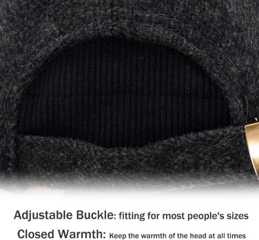 Зимові шапки Gisdanchz 7-7 1/2 з відкидними навушниками, унісекс для роботи та спорту на відкритому повітрі (Чорний)