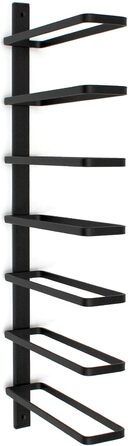 DanDiBo Wine Rack Metal Wall Black 93885 Bottle Rack Bottle Holder Wall Mount Modern Wall Holder Wall Shelf for 7 Bottles