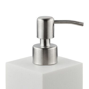 Relaxdays Stainless Steel Soap Dispenser with Pump, Square