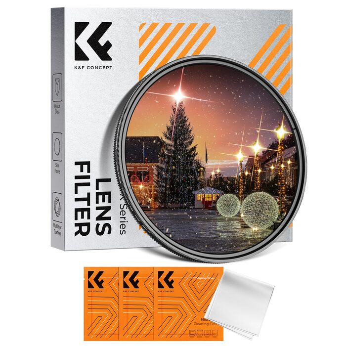 Фільтр зірковий K&F Concept 67мм 4-променевий для фотооб'єктива