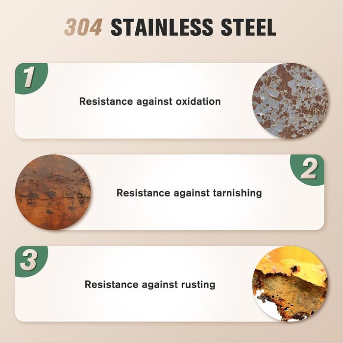 М'ясорубка ручна Huanyu з нержавіючої сталі, насадка для ковбас та печива, миється в посудомийній машині, для яловичини, свинини та овочів (№8)