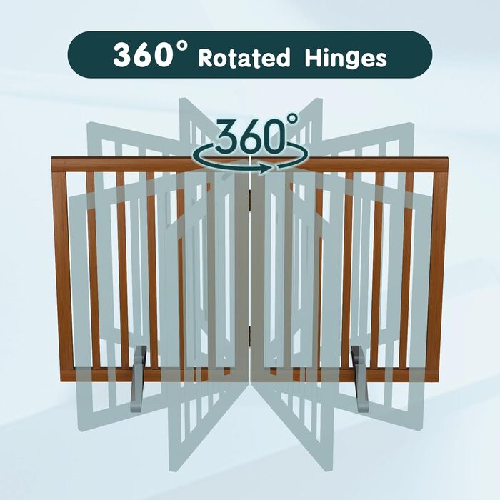 Бамбуковий загороджувач для тварин Semiocthome: 2 панелі, 90 см, 61 см висота, для дому, для собак та кошенят