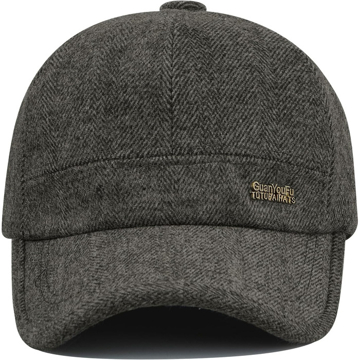 Кепка бейсболка чоловіча Clakllie зимова тепла з флісу та вушками, з козирком, для спорту та відпочинку на вулиці