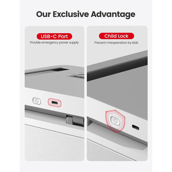 Сейф VAYDEER з таймером та металевим замком: цифровий детокс, захист від телефонів, USB-C, дитячий замок, чорний