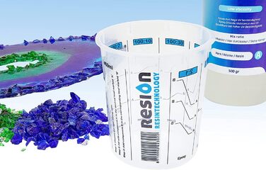 25 x Mixing Cups | 1300ml | Color, Epoxy, Polyester | With clear mixing ratio marked on the measuring cup