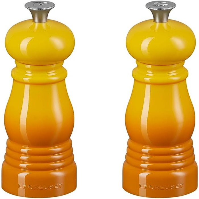Набір для спецій Le Creuset Kleines Mühlenset: соляна та перечна млинки, ABS-пластик, 5x5x12,1 см, керамічний механізм, чорний, 96002500140000 (Nectar)