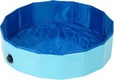 Складаний собачий басейн з неслизьким дном та зливним клапаном, 80 x 20 см