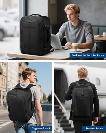 LOVEVOOK Рюкзак для ручної поклажі, 40L, для ноутбука 17.3