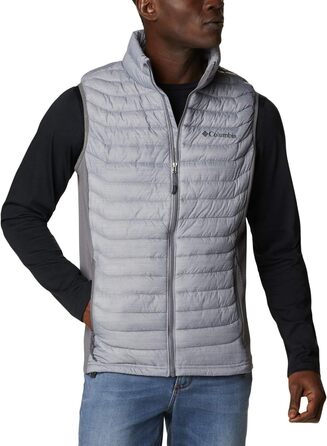 Жилет Columbia Powder Pass Hybrid Puffer Vest для чоловіків - тепла та зручна модель сірого кольору