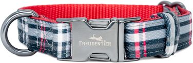 Dog collar with 2m leash set - adjustable leash - Edinburgh Collection - dog collar for large dogs, collar for small & medium-sized dogs - dog collar including gift box