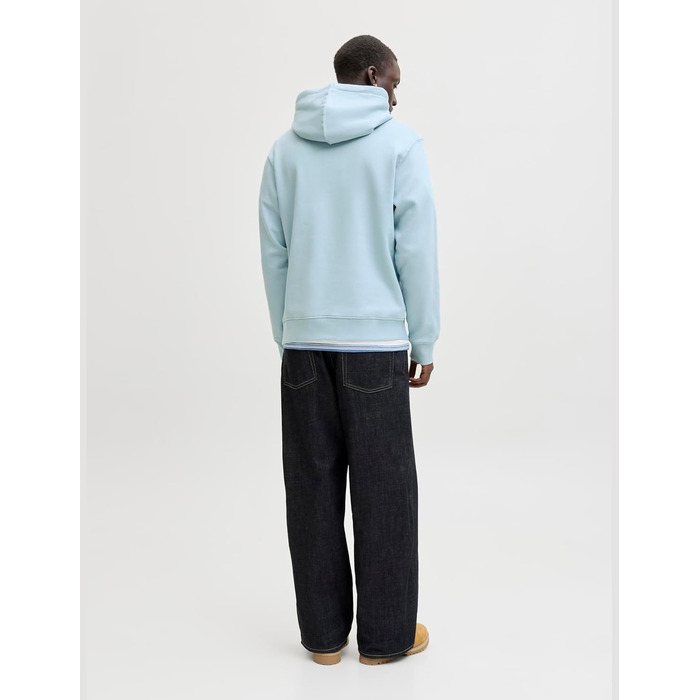 Чоловічий худі Jack & Jones однотонний з капюшоном, колір Celestial Blue, розмір XL