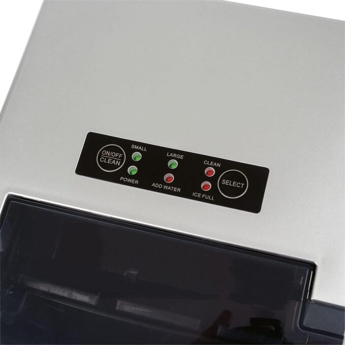 Машина для приготування льоду Clatronic EWB 3785 Silver | Швидке приготування, самоочищення, 1.5 л резервуар | 12 кг/24 год