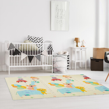 Relaxdays Foldable Play Mat - Land and Sea Animals