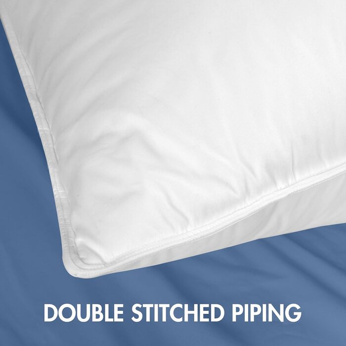 Utopia Bedding Pillow Set (2 Pack), 80 x 80 cm Sleeping Pillow, Breathable and Soft Pillow (White) 80x80 cm (2 Pack) White 2