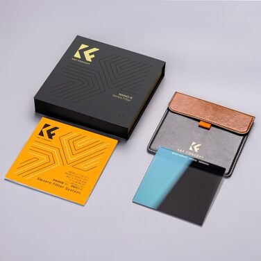 Набір фільтрів K&F Concept Nano-X: квадратний фільтр, адаптерні кільця (8 шт.), ND4