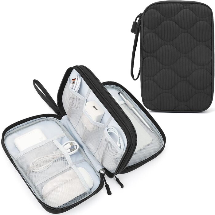 Органайзер для кабелів Skycase XL – сумка для гаджетів, павербанку та аксесуарів (Чорний)