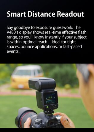 Спалах Godox V480C Touchscreen для Canon: TTL, HSS 1/8000s, GN50