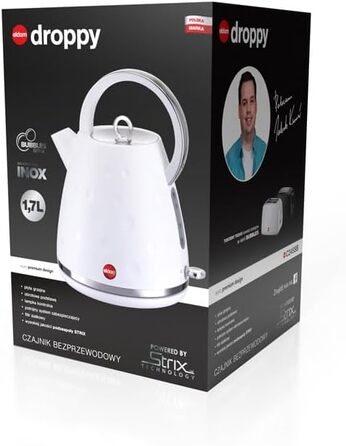 Електричний чайник Eldom C245SB, 1.7 л, 2000W, білий, з поворотним підставою