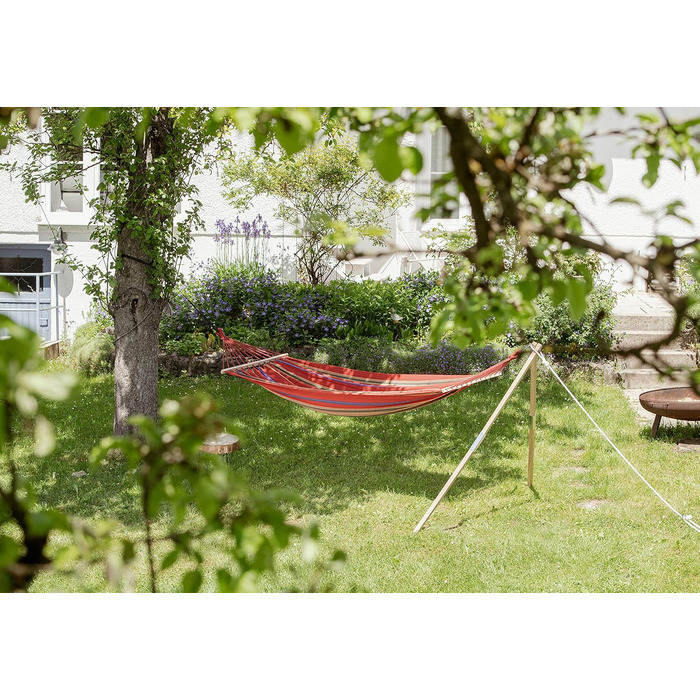 Гамак AMAZONAS Aruba Juniper 210x80 см, до 180 кг, смугастий, червоний, водостійкий, UV-захист