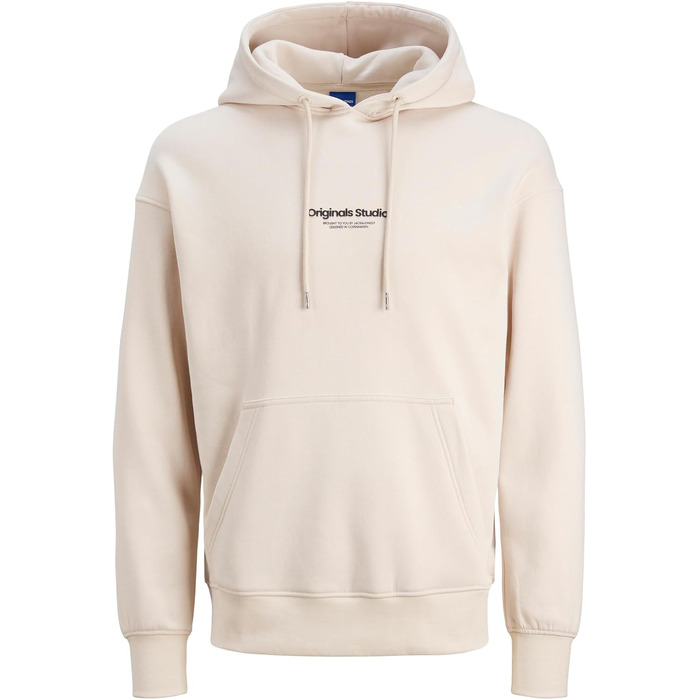 Чоловічий худі з капюшоном Jack & Jones з принтом, розмір XL, колір Moonbeam