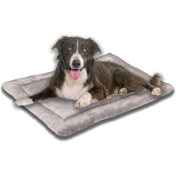 Килимок для собак MyBestBuddy XL 90x70 см сірий, комфортний, антиалергенний, нековзний, 40°C, з м'яким покриттям - лежанка для великих собак