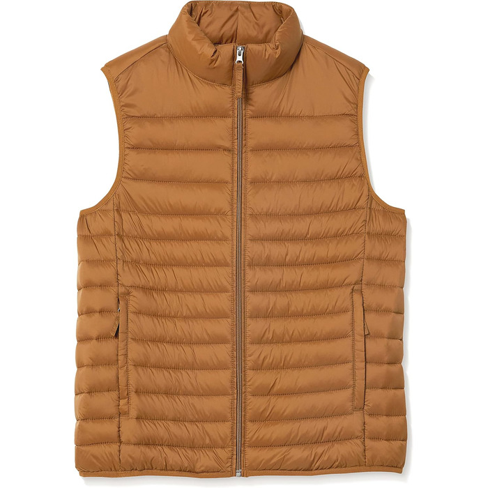 Чоловіча жилетка Amazon Essentias з водовідштовхувальним покриттям, легка та компактна (XL, світло-коричнева)