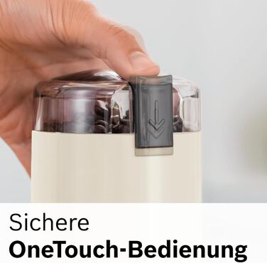 Кавомолка Bosch TSM6A013B, 75 г, кремового кольору, для одноразового використання