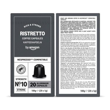 Кавові капсули Amazon з алюмінію, сумісні з Nespresso, світле обсмаження, 100 шт (5 упаковок по 20 шт), сертифікат Rainforest Alliance