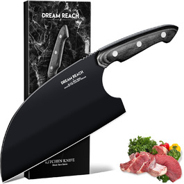 Набір кухонних ножів Dream Reach 6 шт. з точилкою, Full Tang, з чохлом, для кухні, BBQ, подарунок батькам