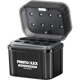 Акумулятори AA перезаряджувані (3000мВт·год, 1.5V) та NiMH акумулятори AA (2700мАг, 1.2V) з гібридним зарядним пристроєм (4 шт.) + бокс для зберігання